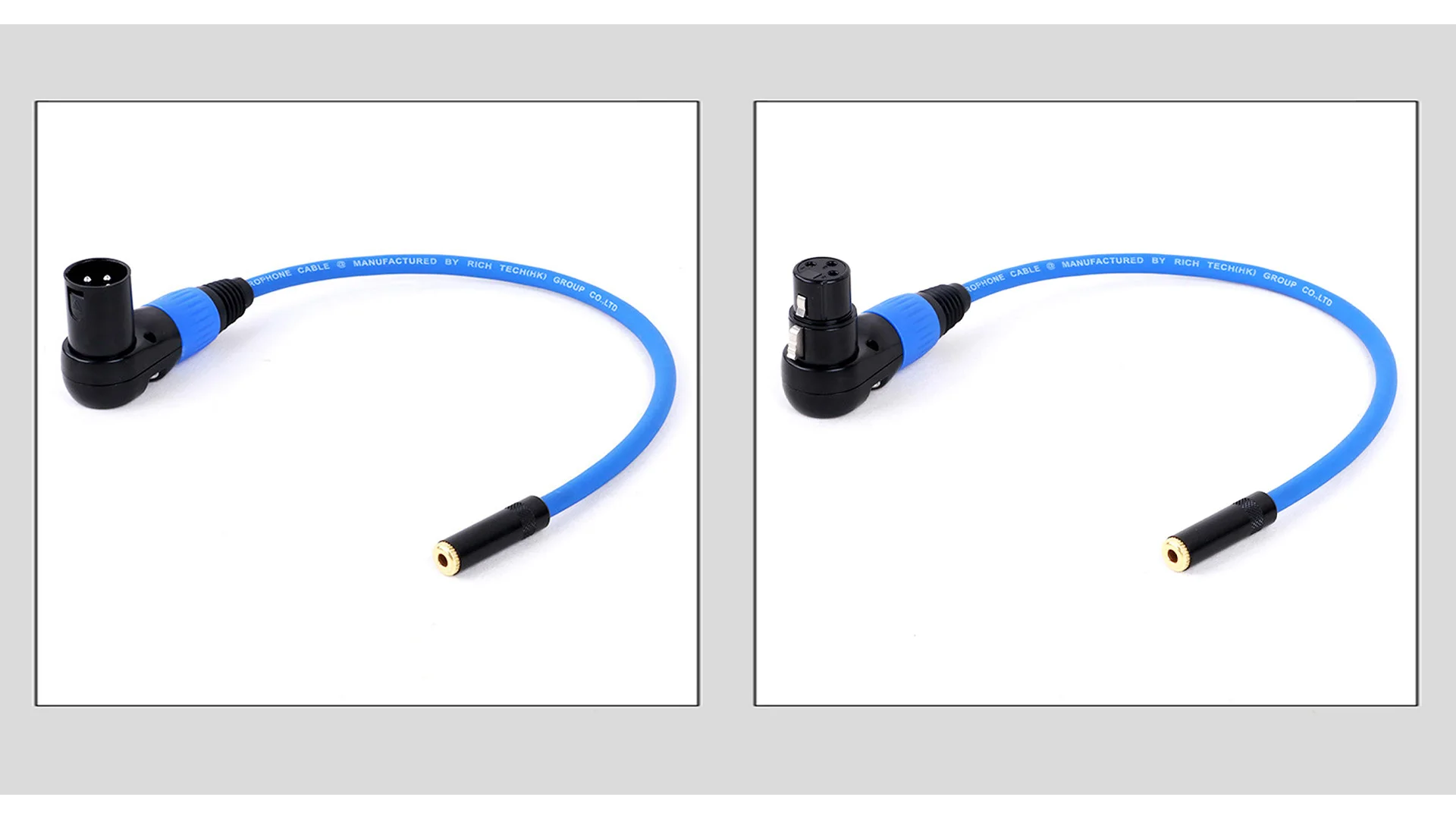 Hochwertige 3,5-mm-Stereo-Buchse an 3-polige XLR-Buchse/Stecker, rechtwinkliges Kabel für Gitarren mikrofone usw. 3,5 M-30M – Detail 8