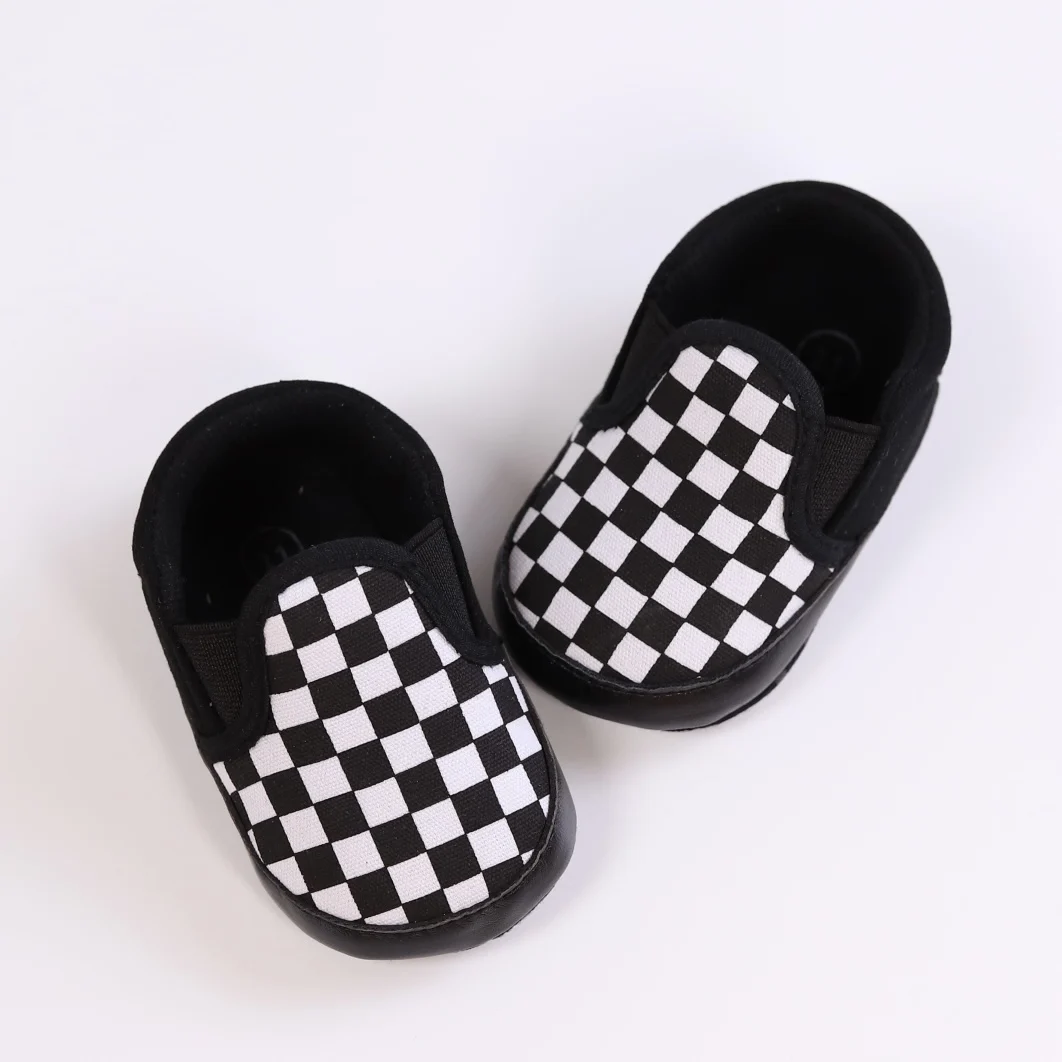 Gender Unisex Baby Toddler Shoes Stylish Plaid Shoes Baby's First Pair of Pre-Step Shoes Comfortable Slip Ons 5