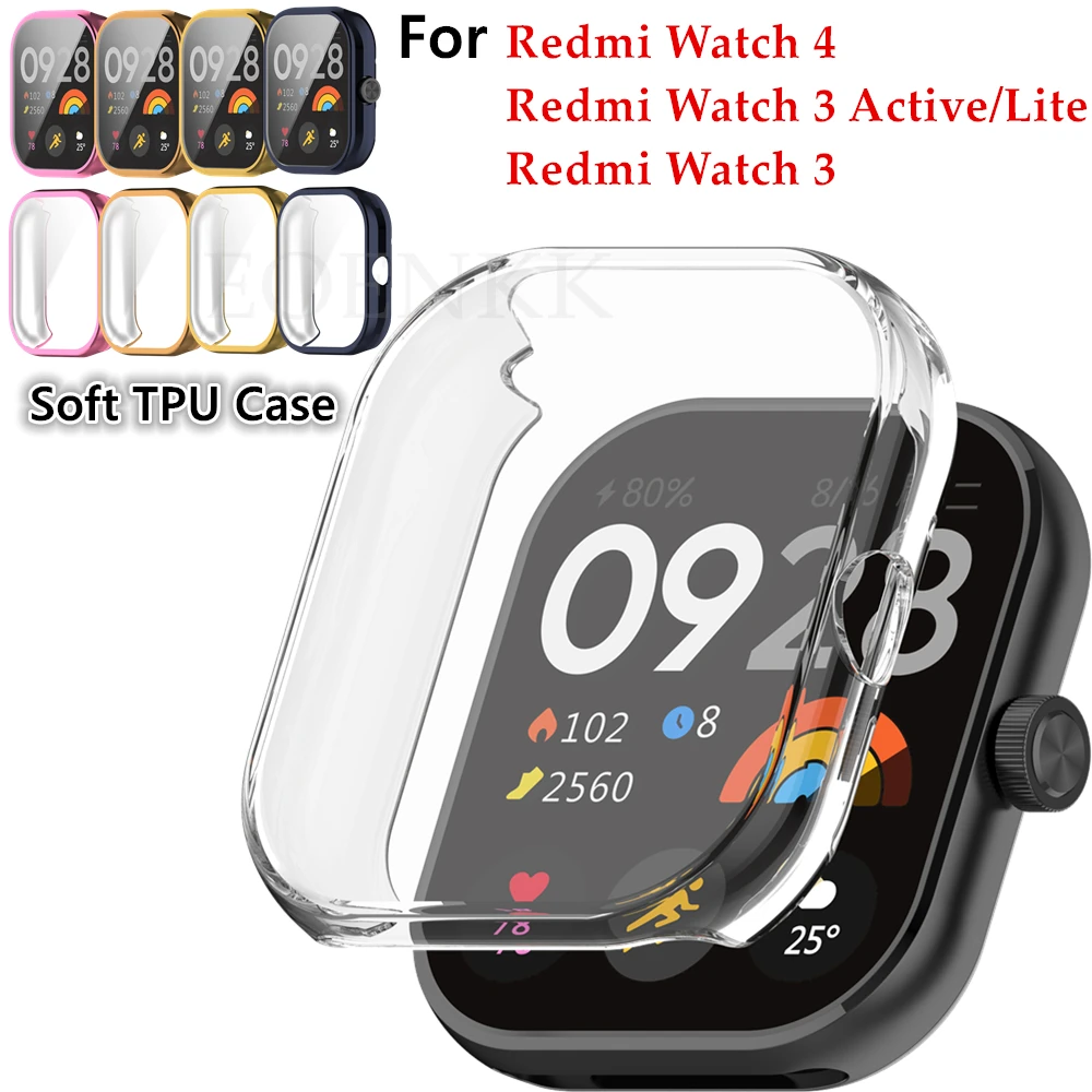 

Защитный чехол из ТПУ для смарт-часов Xiaomi Redmi Watch 3 Active/Lite, защитный чехол для смарт-часов Xiaomi Redmi Watch 4 3