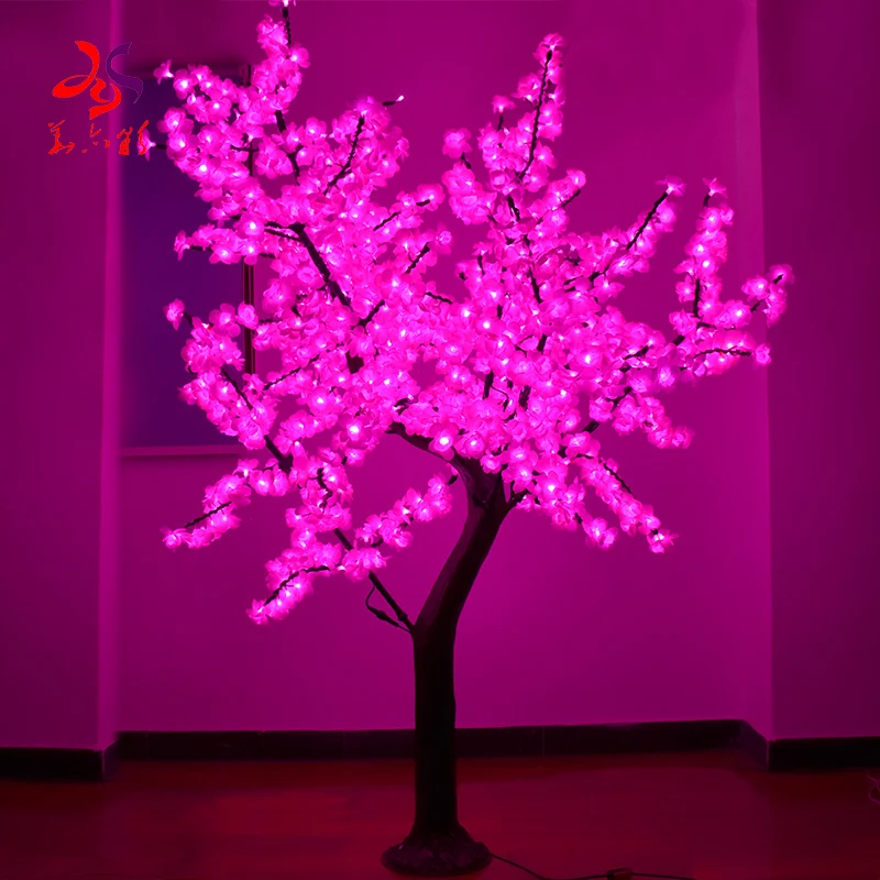 사용자 정의 시뮬레이션 인공 나무 조명, 야외 장식 이벤트, 정원 조경 LED 조명, 벚꽃 인공 나무