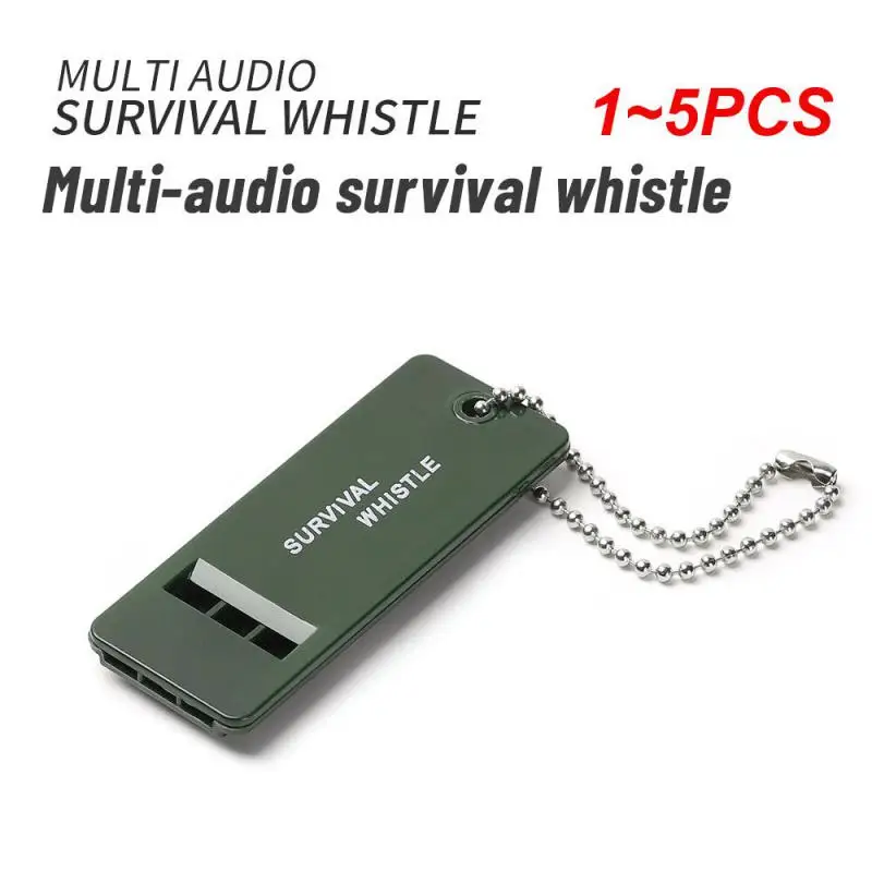 

1~5PCS Portable Outdoor Survival Whistle Multi-audio Three-frequency Hanging Chain First Keychain Whistle Outdoor
