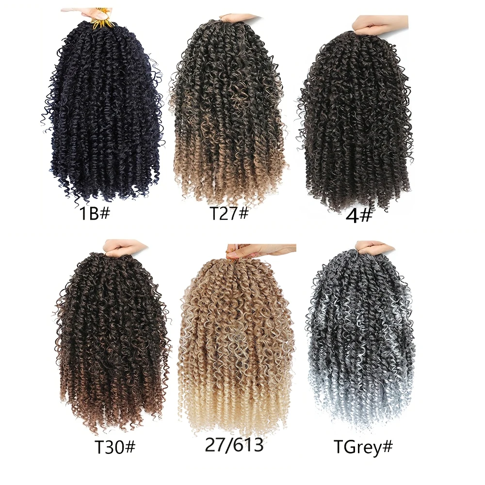 Passion Twist Hair 14 inch Boho Passion Twist Crochet Synthetic Hair For Women Pretwisted Boho Passion Twist Crochet Hair 5
