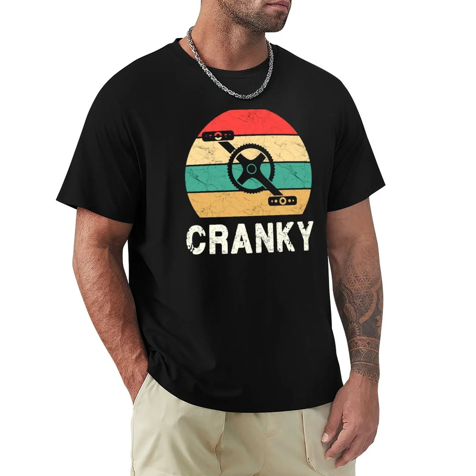 

Cranky - Funny Cyclist Retro Distressed Look! T-Shirt new edition plus sizes tees men clothings