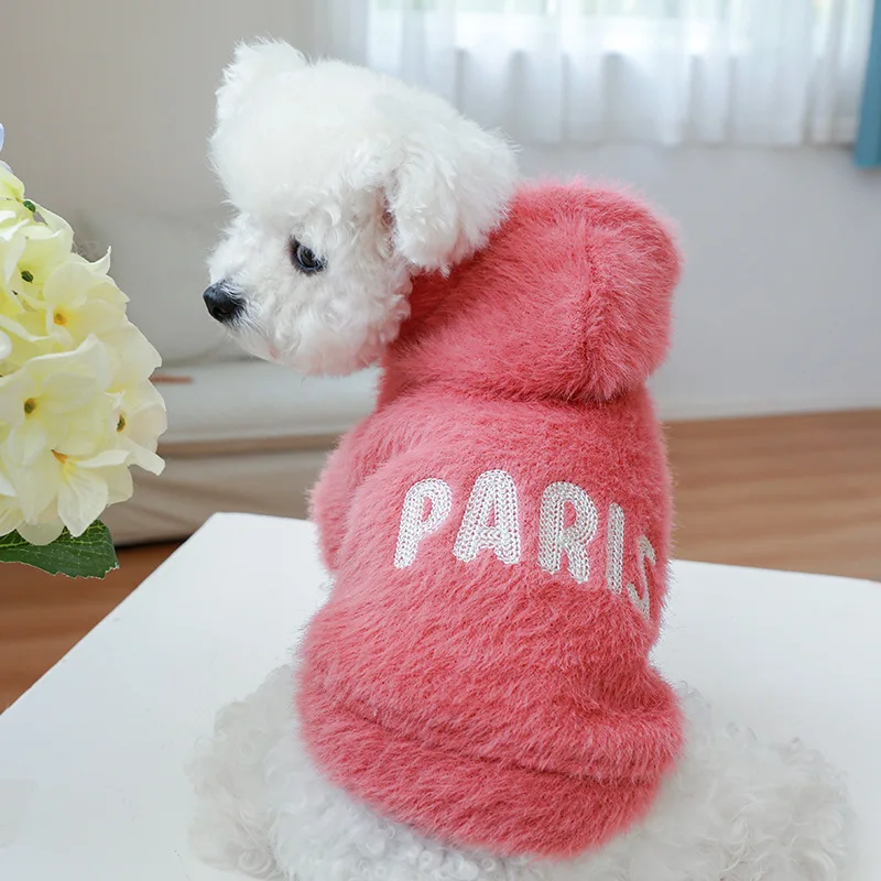 Pet Clothes Hairy Designer York Dog Pink Green Autumn Winter Hoodie Costume Sweatshirt For Small Puppy Animal XS XL Cat Bulldogs