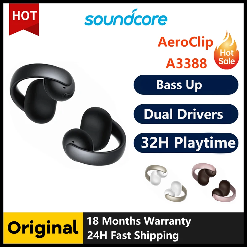 新入荷！Anker Soundcore AeroClip オープンイヤー型ワイヤレス