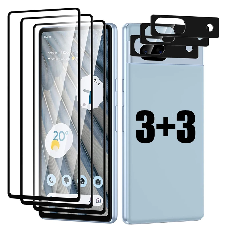 

Screen Protector with Camera Lens Tempered Glass For Google Pixel 7A Full Protection 9H Hard Clear Tempered Glass on Pixel7A