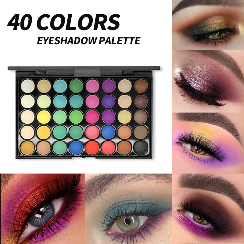 40 Colors Ultimate Eyeshadow Palette Matte & Shimmer Finishes Earth Tones Long-Lasting Smudge Proof Makeup Kit Korea Cosmetics 2