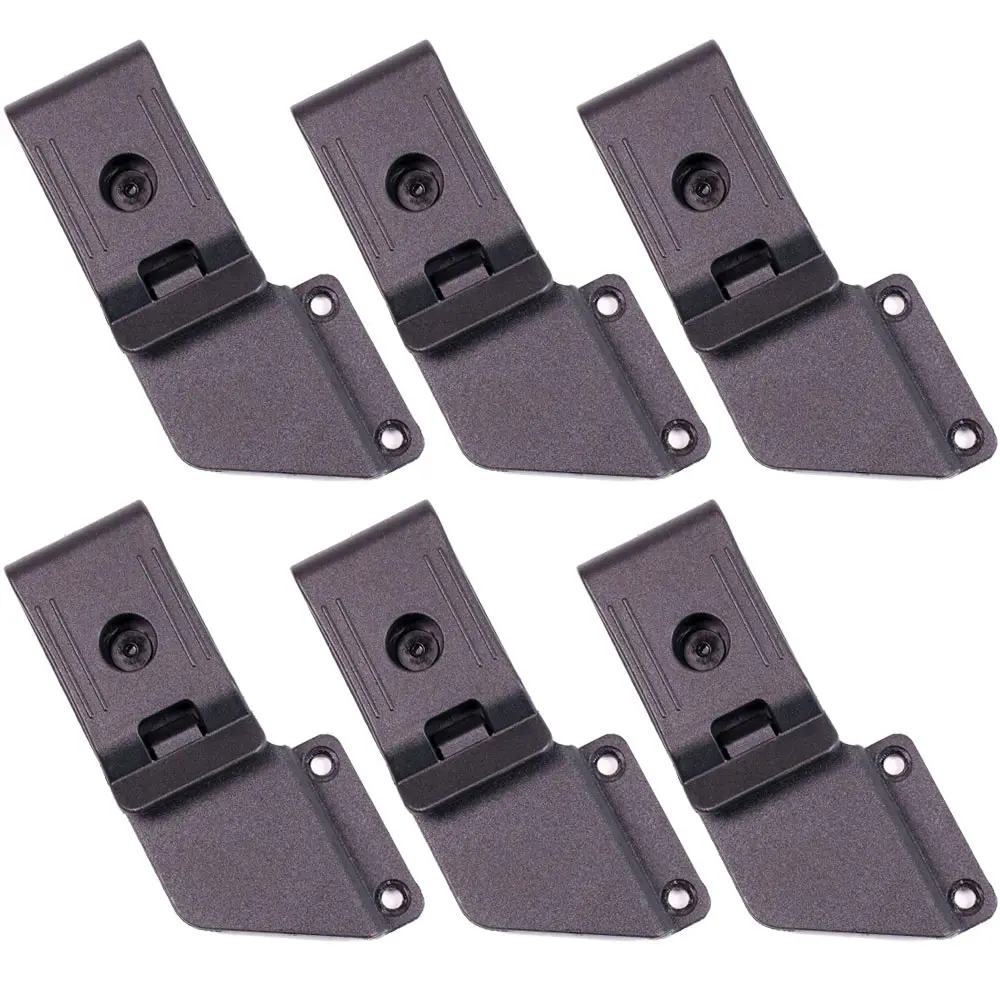 

6PCS/LOT Black Plastic 360 Degree Rotation Swivel Belt Clip Loop Side Assemble Designed For Kydex Sheath Holster Scabbard