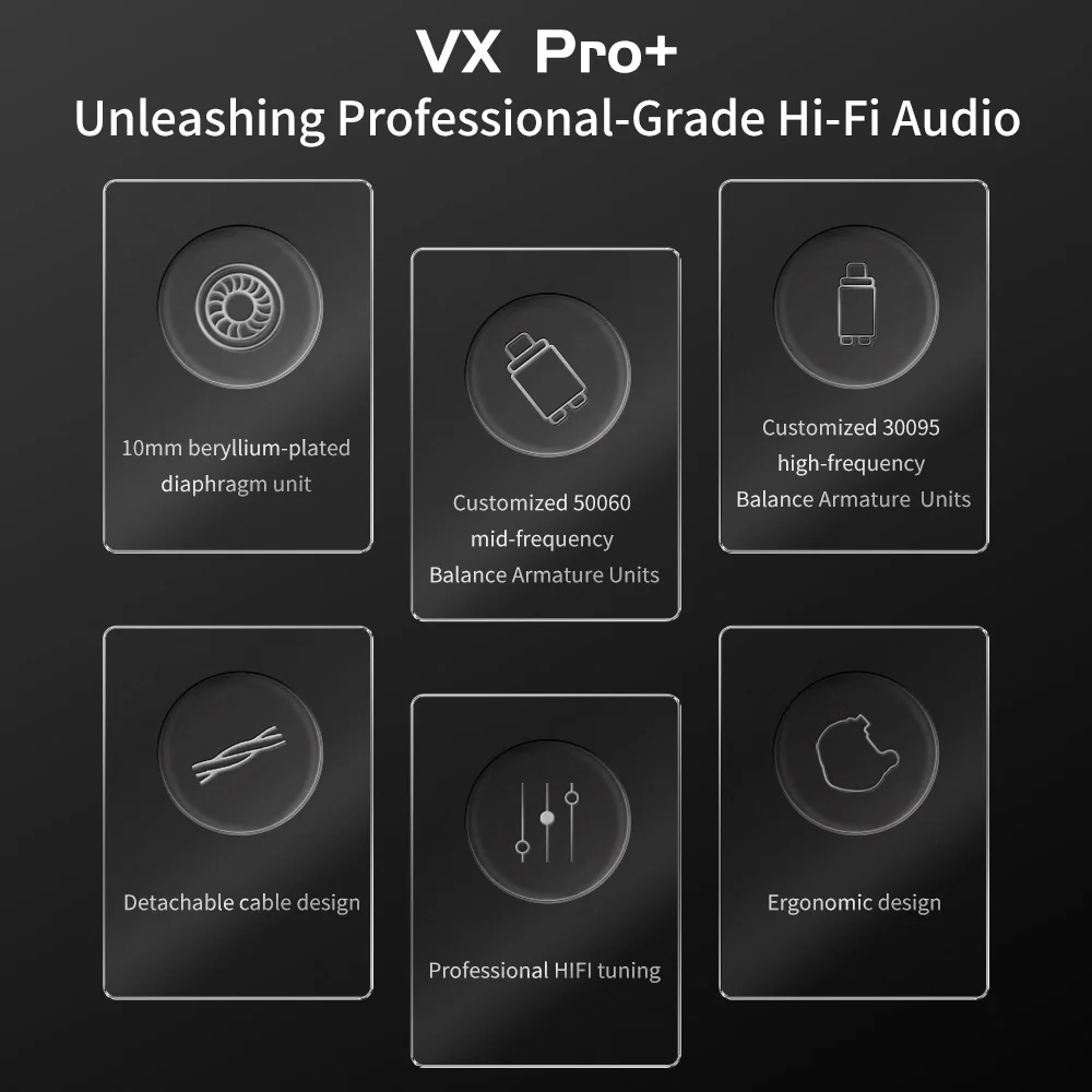 Новые гибридные наушники-вкладыши VX Pro + 8BA + 1DD, IEM Hi-Fi мониторы, наушники для бега, гарнитура (art.: 3920c81f0db10) - 3920c81f0db10