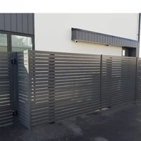 Track fence 3D modeling service hot sale black metal outdoor aluminum fence panel