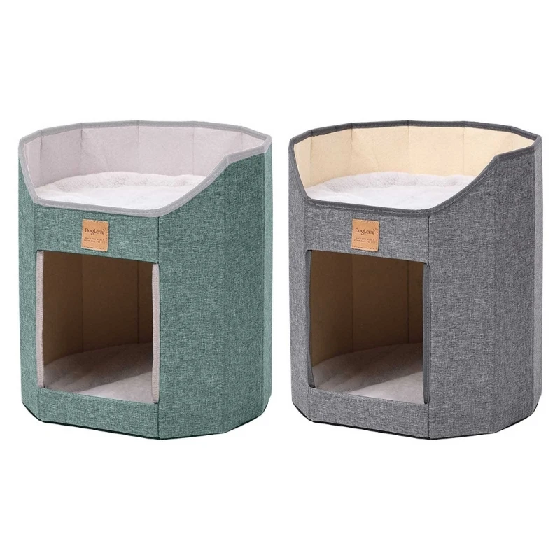 

M5TF Four Season Kitten House Medium Cat Habitat Foldable Cats Tree Bed Pet Supplies