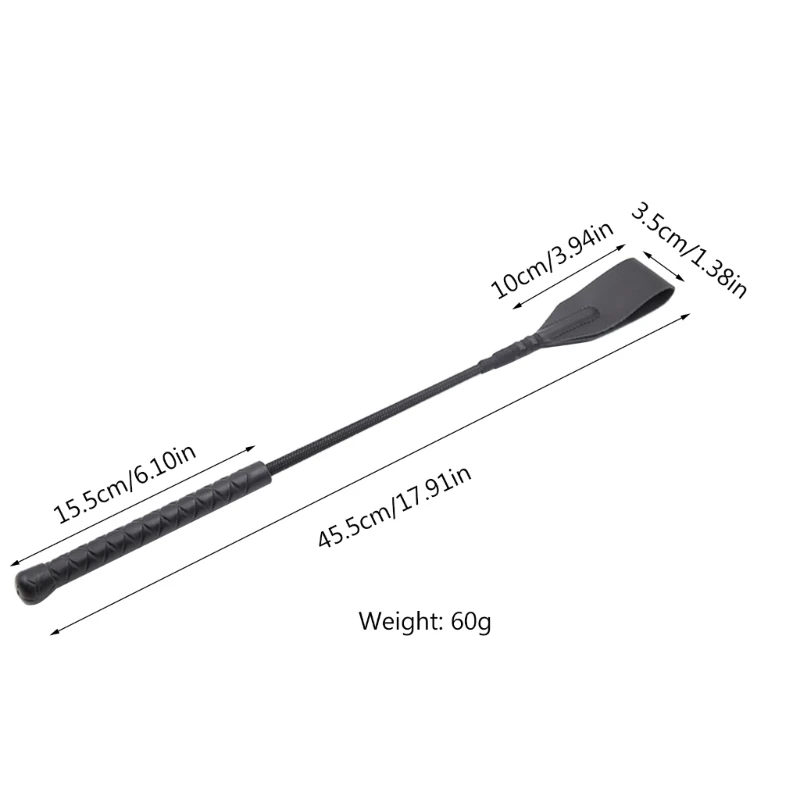 

Lightweight PU Leather Horse Whip Portable Riding Crop Stage Performance Props Equestrian Training Supplies Easy to Use 55KD