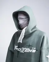 Retro Gothic Men Hoodie New American High Street TrendY2k Harajuku Men Loose and Casual Sweatshirt - Image 6