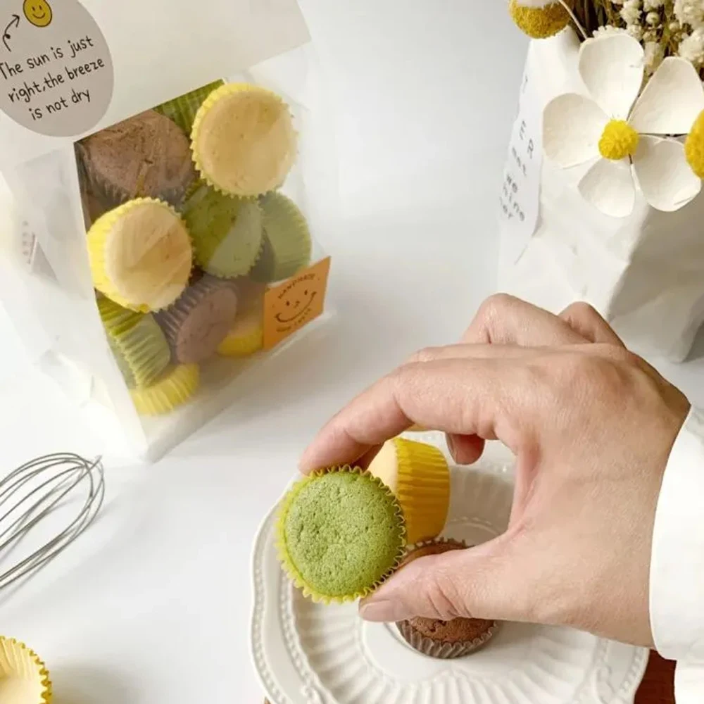 1000/500pcs Paper Cupcake Liners Solid Color Hat Cups Muffin