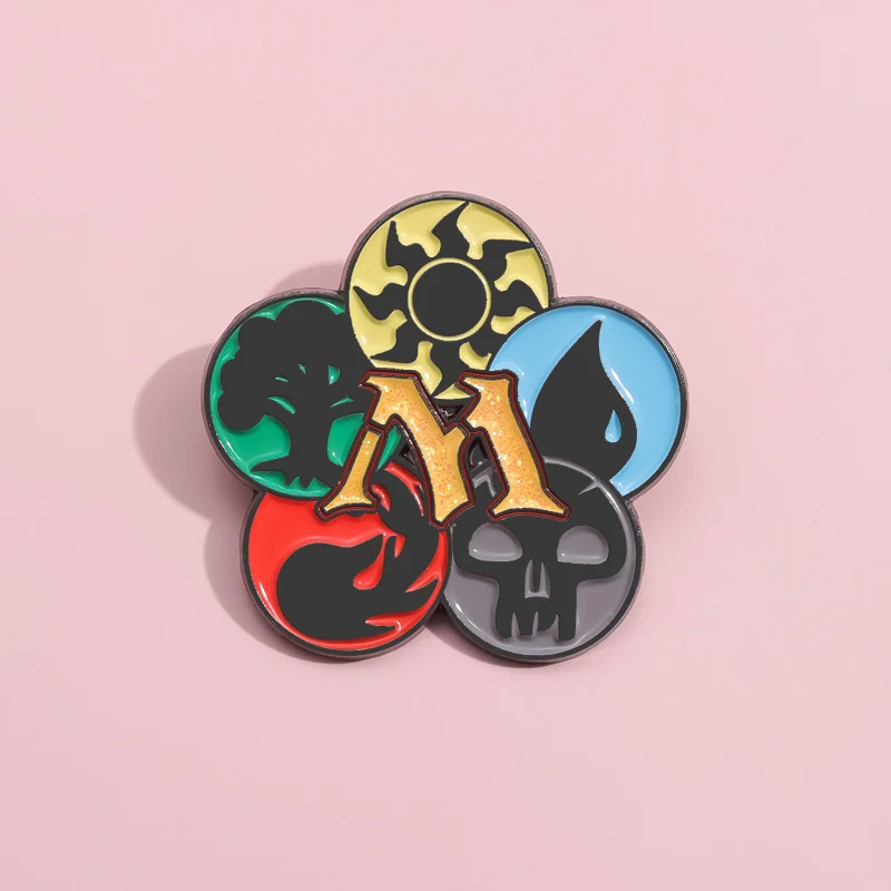 Lustige magische Party Karte Spiel Brosche Emaille Pin benutzerdefinierte Cartoon Metall Abzeichen Revers Rucksack Punk Schmuck Geschenk für Freund Zubehör – Detail 4