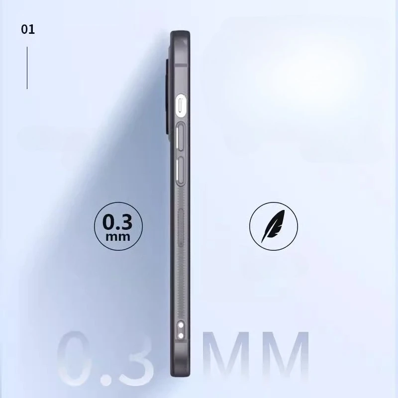 Clear Shockproof TPU Silicone Case with Camera Lens Protection