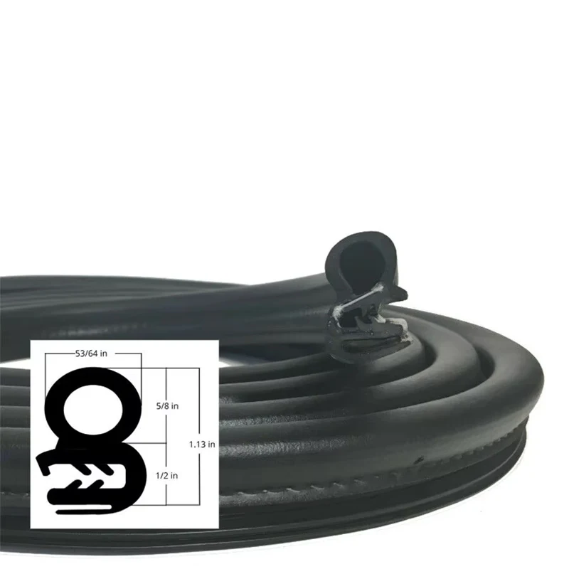 Premium Car Door Weatherproof Rubber Seal Kit - Soundproof & Waterproof Edge Trim