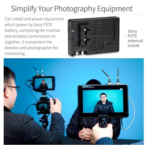 FEELWORLD LUT7 LUT7S PRO 7 Inch 2200nits 3D LUT Touch Screen DSLR Camera Field Director AC Monitor 4K HDMI-compatible for Gimbal