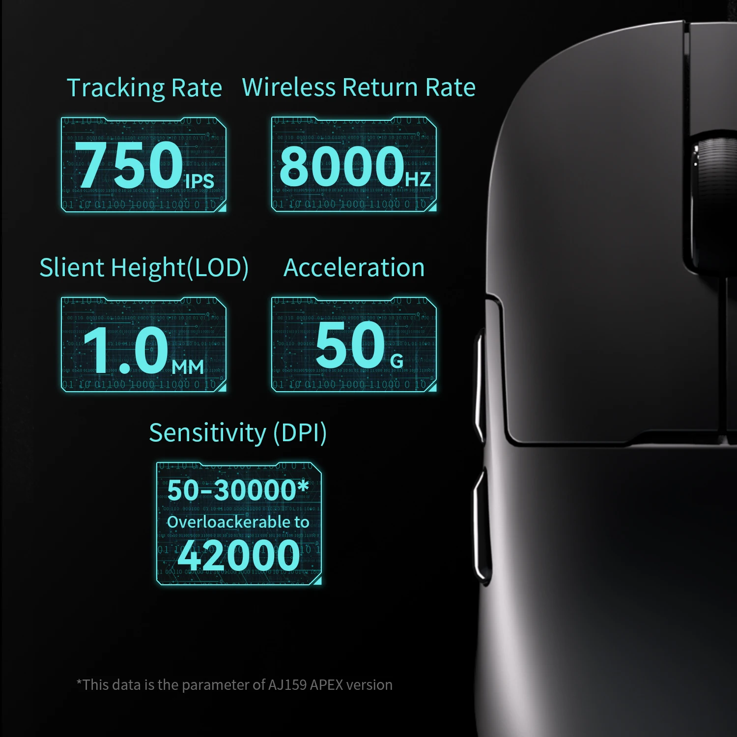 AJAZZ AJ159 APEX/AJ159PRO Wireless Gamer Mouse with RGB Magnetic Charging Base Lightweight AJ159P Gaming Mouse for PC Laptop