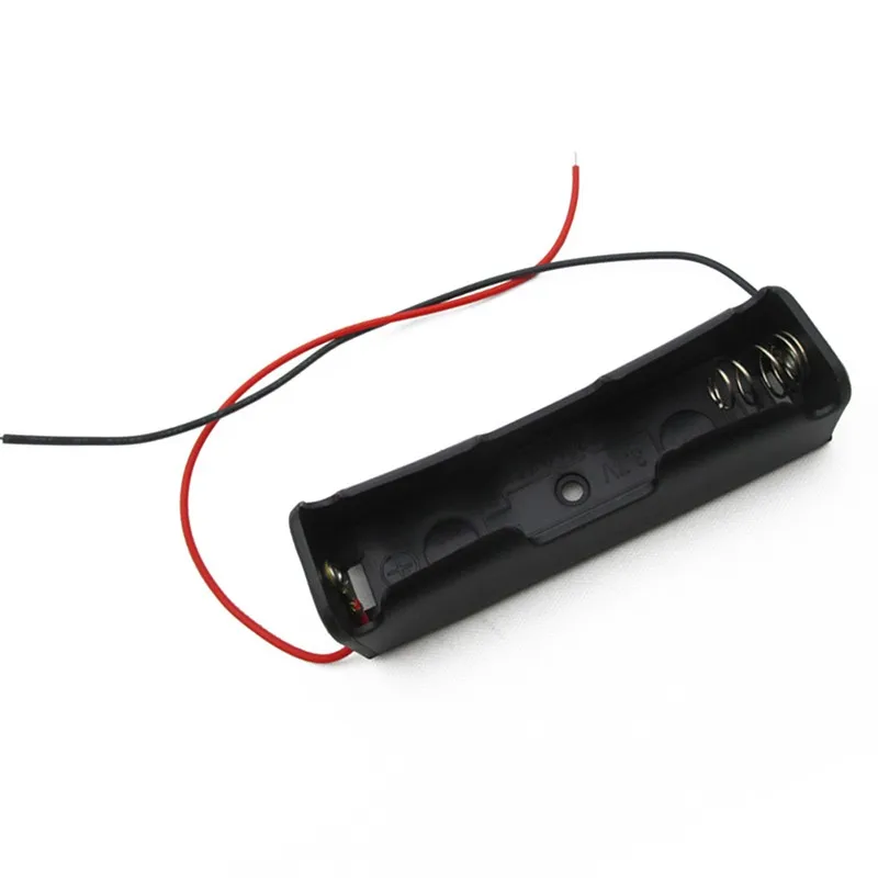 

New Plastic 18650 Battery Storage Box Case Holder Lead DIY Batteries Clip Holder Container With Wire Lead Pin Dropshipping