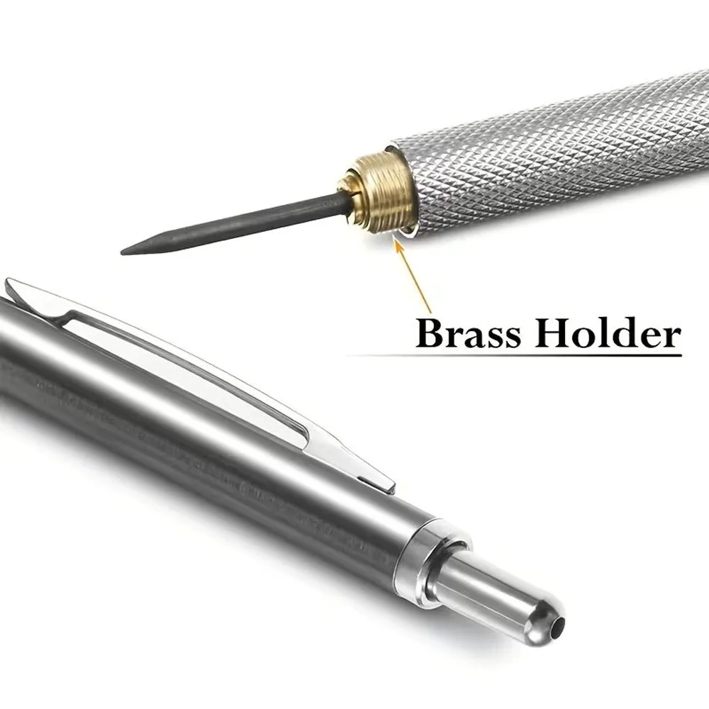 Heavy-Duty Mechanical Pencil with Ergonomic Grip and Buckle Clip, 2.0mm Lead