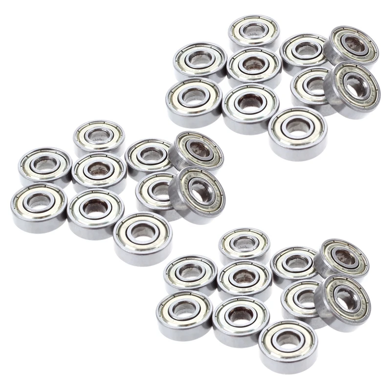 

30 Pcs. Ball Bearings Miniature Deep Groove Ball Bearings 608 ZZ 8 X 22 X 7Mm Bearing Steel