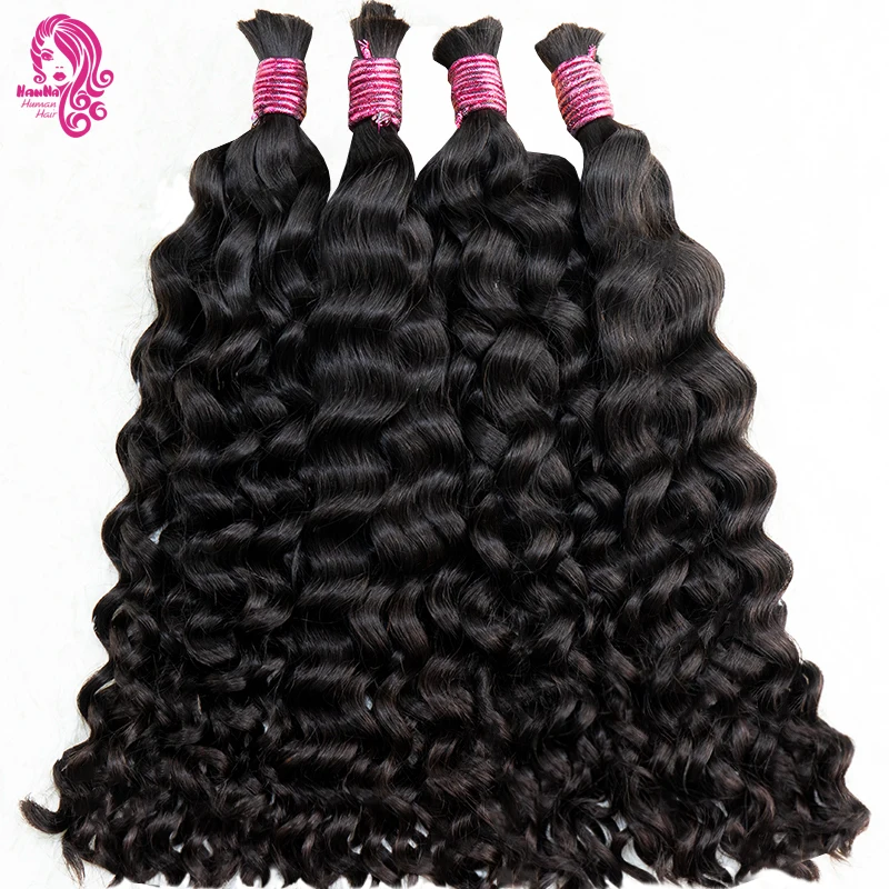 

Объемные человеческие волосы Water Wave, длинные волнистые натуральные волосы для плетения, 100% необработанные, без уточка, объемные, стандартные удлинители