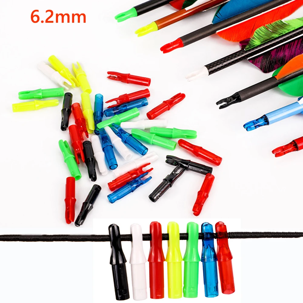 

50 шт. стрелы Nock костюм внутренний диаметр 6,2 мм вал Сменные DIY аксессуары стрел для стрельбы из лука охоты стрельбы