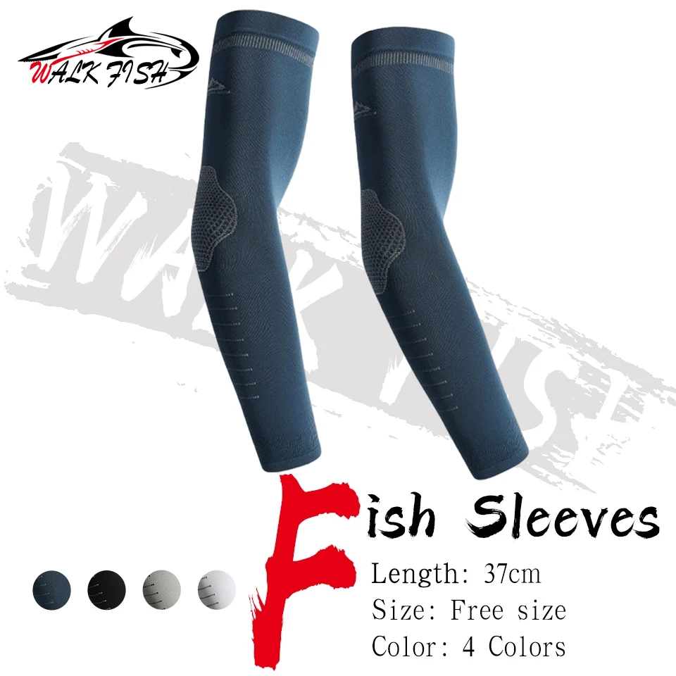 

WALK FISH шелковые солнцезащитные рыболовные рукава унисекс, дышащие рыболовные рукава, мягкие уличные спортивные чехлы на руку для велосипеда, бега