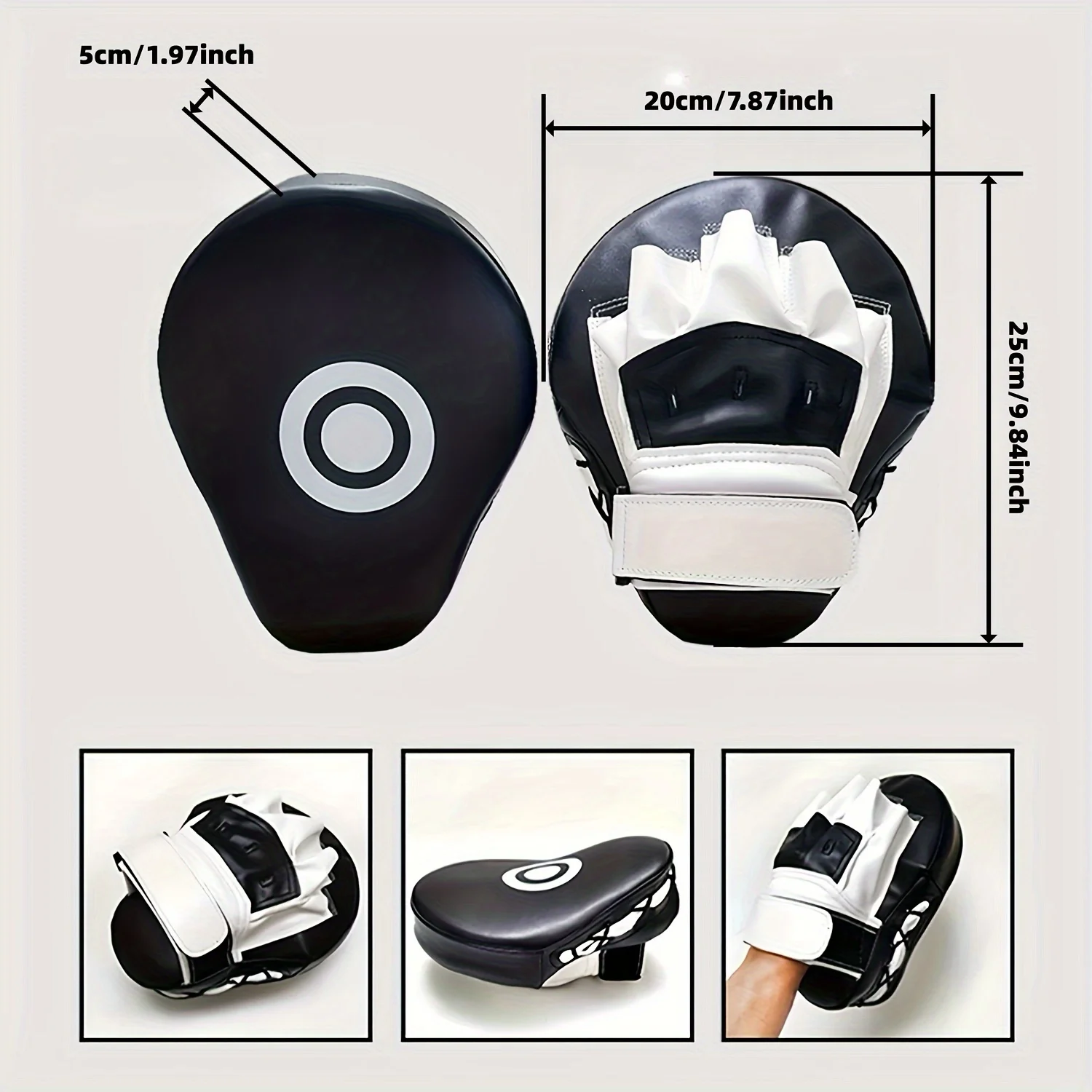 2PC Boxing Curved Focus Boxing Gloves Training Hand Pads Strike Shield