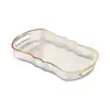 Acrylic Serving Tray with Handle Decorative Tray Jewelry Perfume Cosmetics Holder for Home Kitchen Bread Living Room Office 3