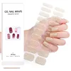 French White Transparent Semi Curing Gel Nail Strip Adhesive Waterproof Long-acting Full Set of Gel Nail Sticker for UV Lamp 6