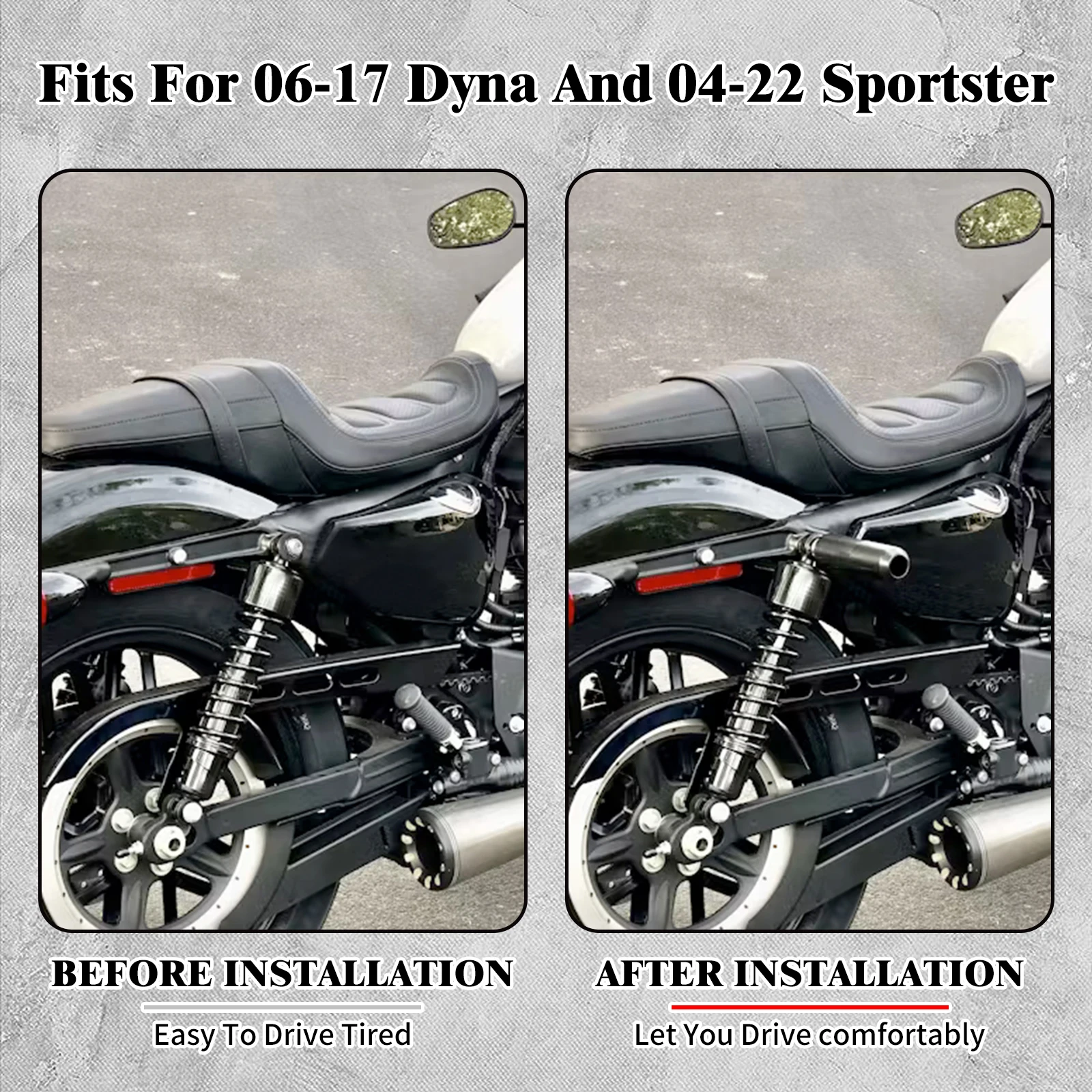 Motorcycle Upper Shock Mount Frame Sliders Falling Crash Guard Protector For Harley Dyna Street Bob FXDL 2006-17 Sportster 04-22 motorcycle accessories