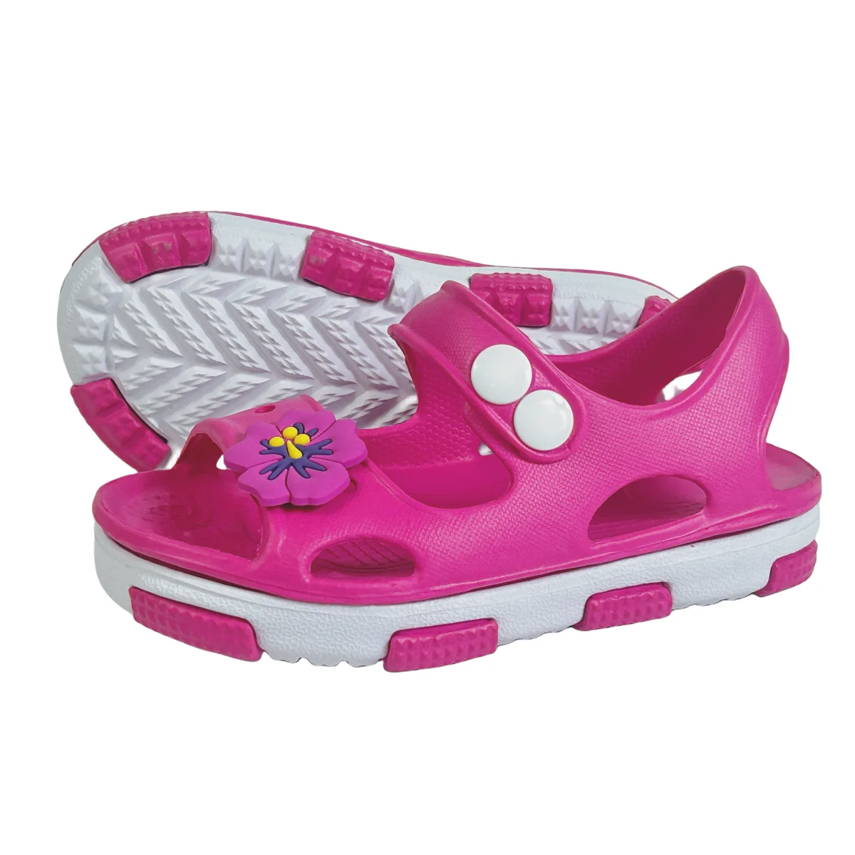 Solid Bow Children's Summer Shoes Cute EVA Beach Non Slip Sandals For Baby Girls Footwear Soft Infant Kids Fashion Sandals 5