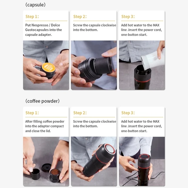 Portable Espresso Maker for Car, 3 in 1, Nes, DG * Pod, Ground Coffee,  Compatible, 12 Volt, Machine for Pods - AliExpress