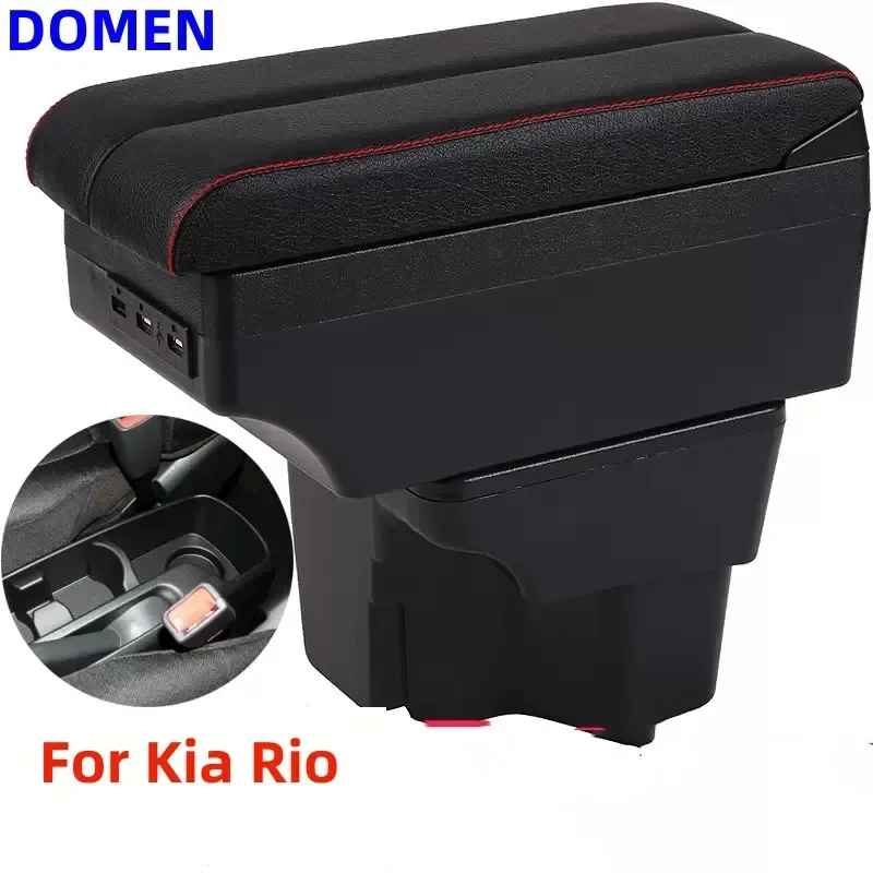 

NEW for Kia Rio III armrest box Kia Rio 3 central Store content box cup holder 2012-2016 Automotive retrofit accessories