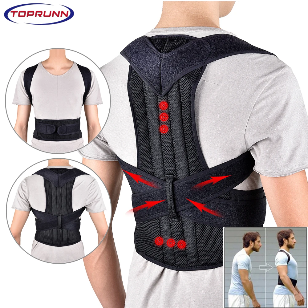 TopRunn Back Brace Posture Corrector for Women&ampMen Braces Upper and Lower Pain Relief Fully Support | Спорт и развлечения
