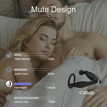 Prostate Massager Anal Vibrator Butt Plug Male Prostate Stimulator Adult Product Delay Ejaculation Ring Dildos Sex Toys for Men 6