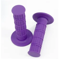 Vibrant Universal Motorcycle Handlebar Grips - 7/8 22mm Dirt Bike Accessories (Purple)