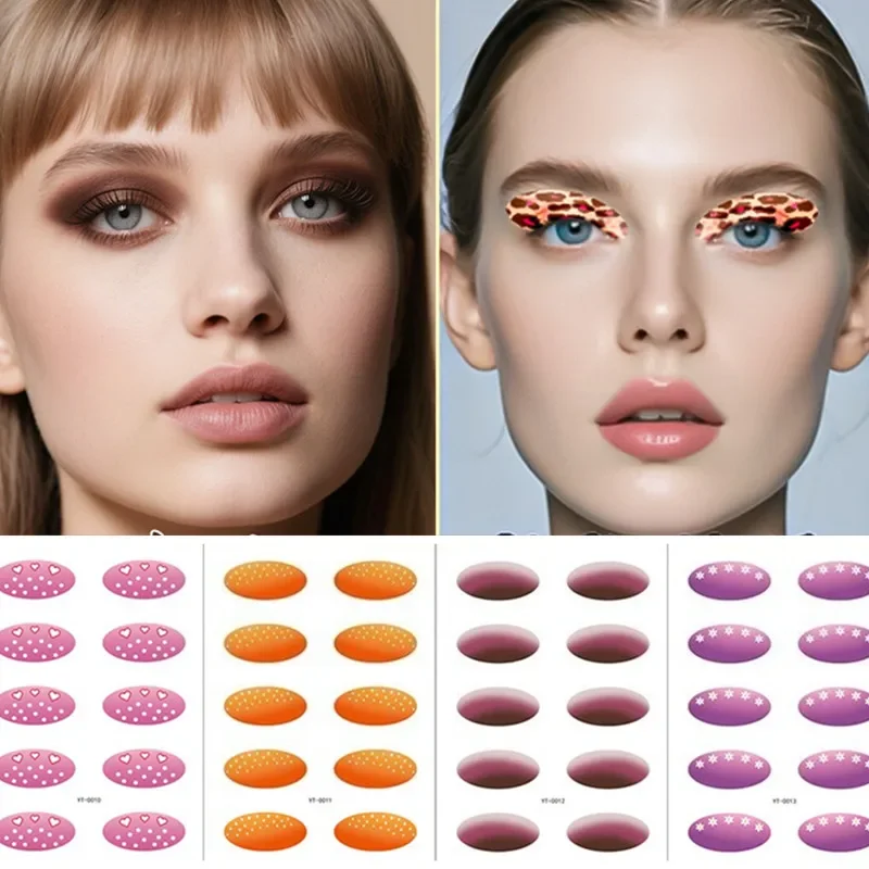 adesivi ombretto occhi waterproof con design colorati per party e trucco veloce