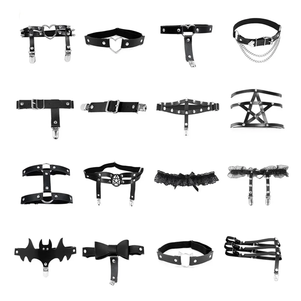 1Pcs Vrouwen Been Kousenband Meisje Sexy been harnas riem dij wrap Punk Stud Cosplay Party raves sieraden verstelbare 1Pcs Vrouwen Been Kousenband Meisje Sexy been harnas riem dij wrap Punk Stud Cosplay Party raves sieraden verstelbare