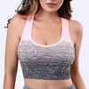 Sports Bra High Stretch Breathable Top Fitness Women Padded for Running Yoga Gym Seamless Crop Bra Gradient Sport Bra
