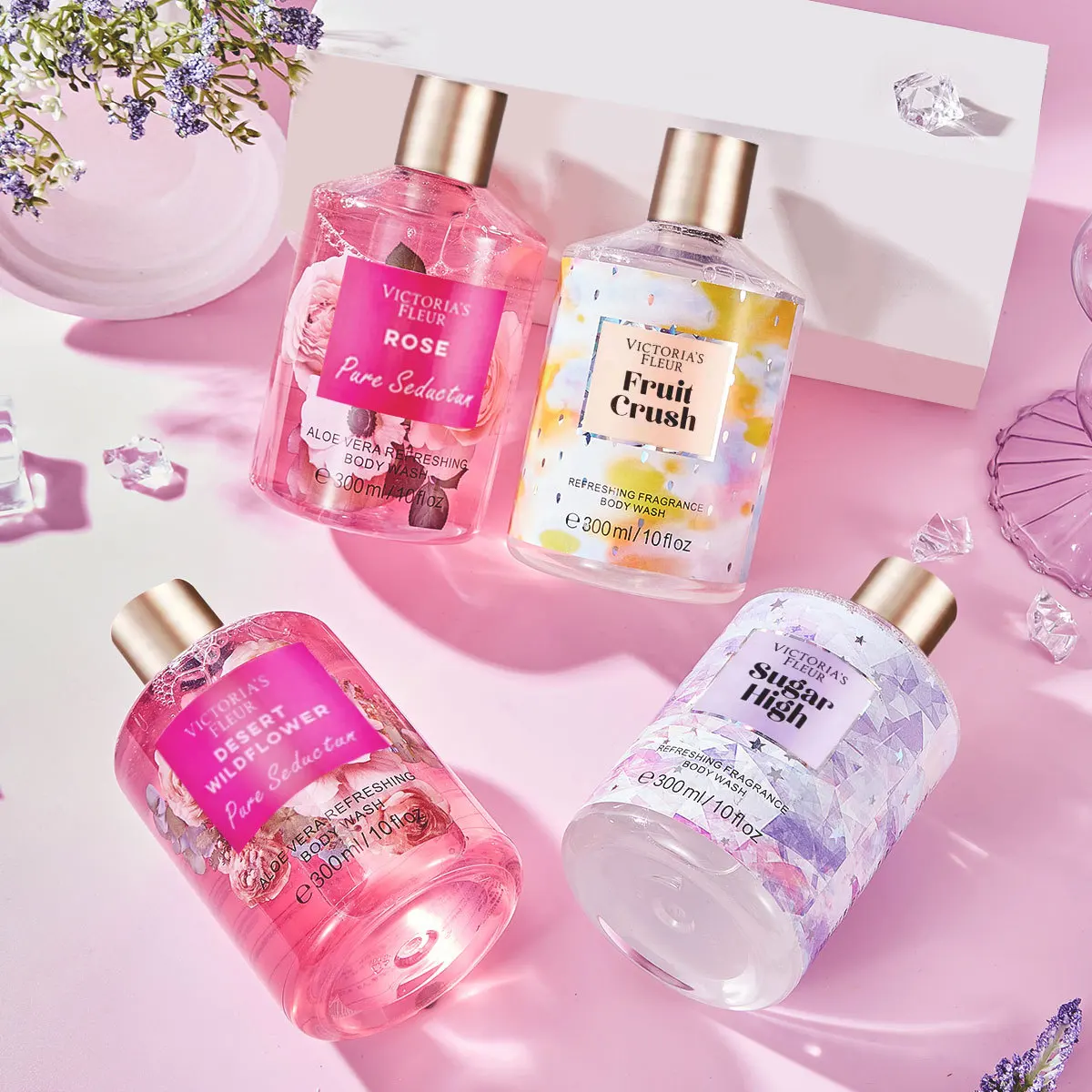 Victoria Fragrance Shower Gel Fragranza Duratura Secret Language Of Love Idratante E Controllo Dell'Olio Pulizia Profonda