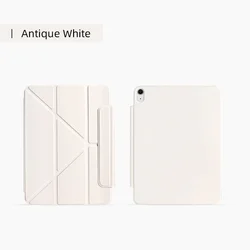 Magnetic Closure Double - Sided Folio with Y - Fold Multi - Angle Stand and Auto Wake/Sleep Feature - Air 13inch (Antique White yford)
