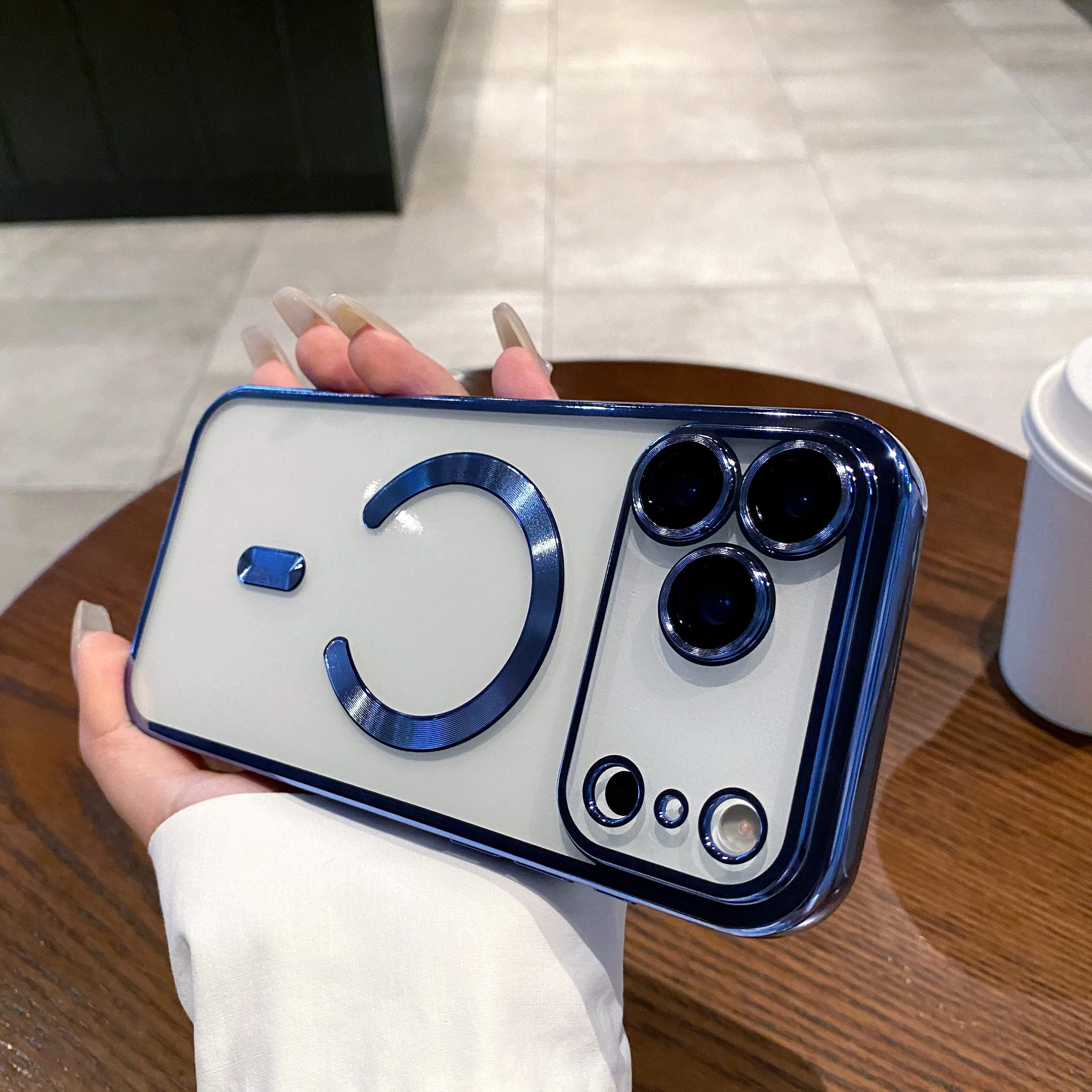 Clear Magnetic Phone Case with Lens Protection - Soft Cover