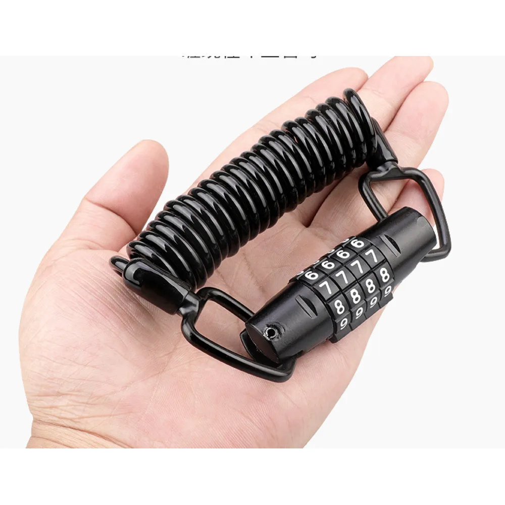 Lucchetto antifurto portatile per bicicletta, mini password, casco da montagna, bici da strada, filo_voghion.com