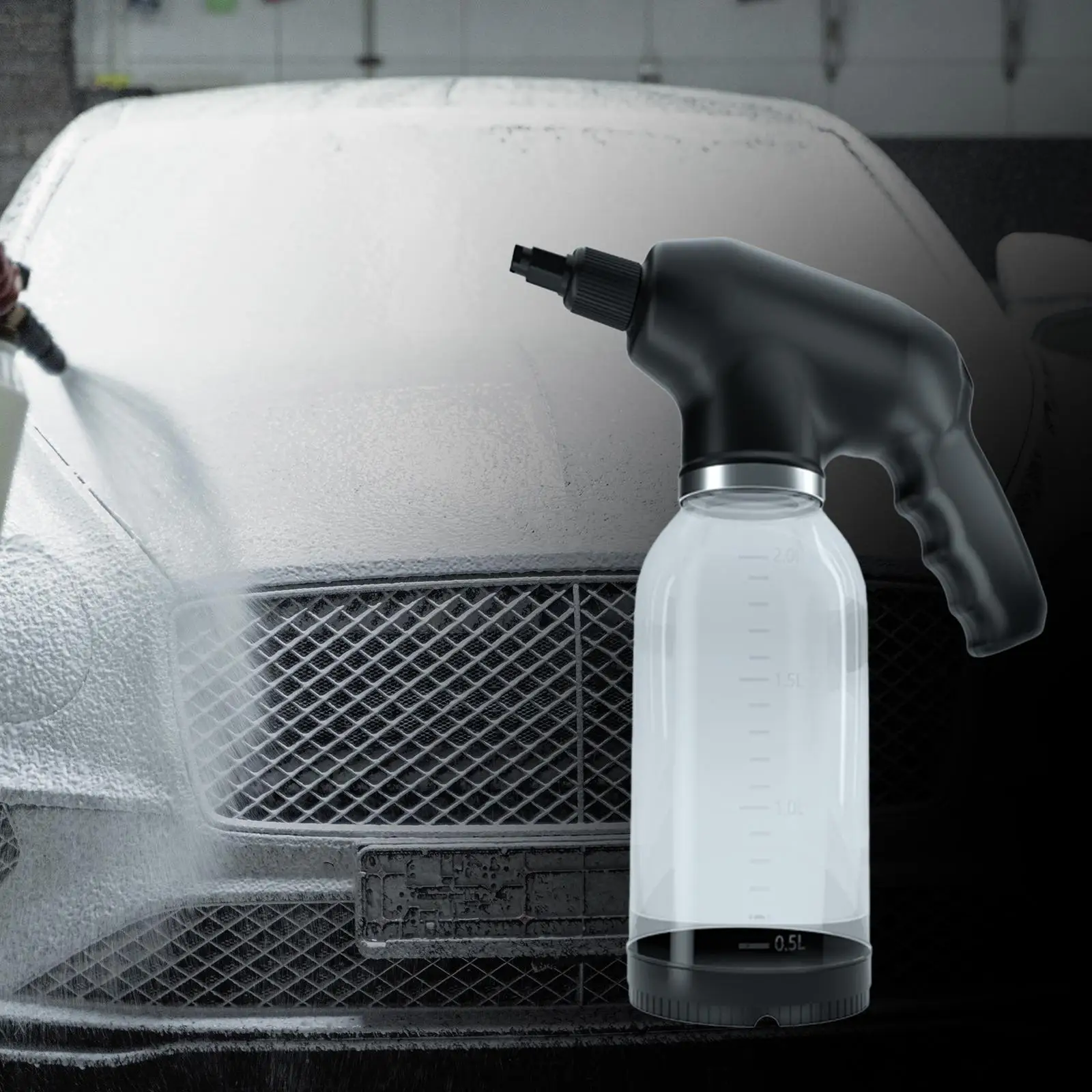 2.0L Car Electric Automatic Foam Sprayer 5x13inch Handheld for Car Washing