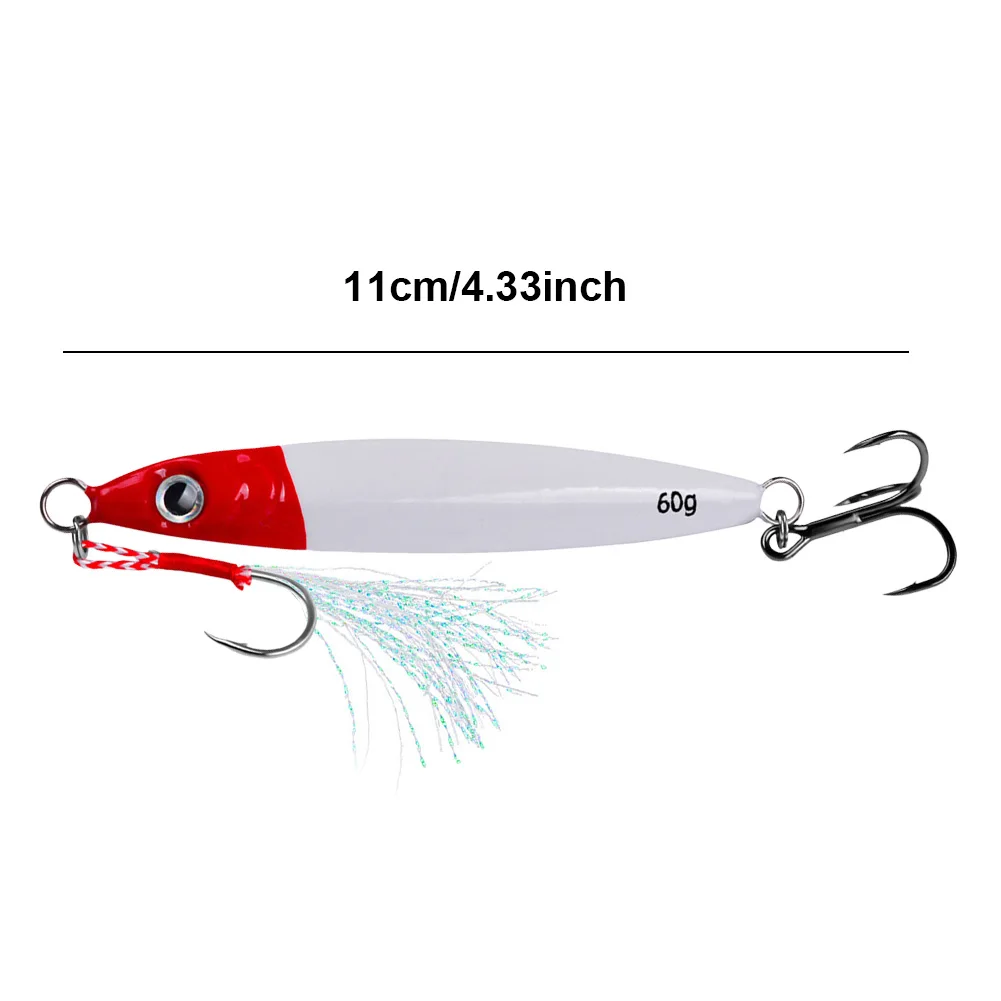 11cm/60g Jig Fishing Lure Fast Sinking Bait Bass Fishing Bait Trout Jigging Lure 6