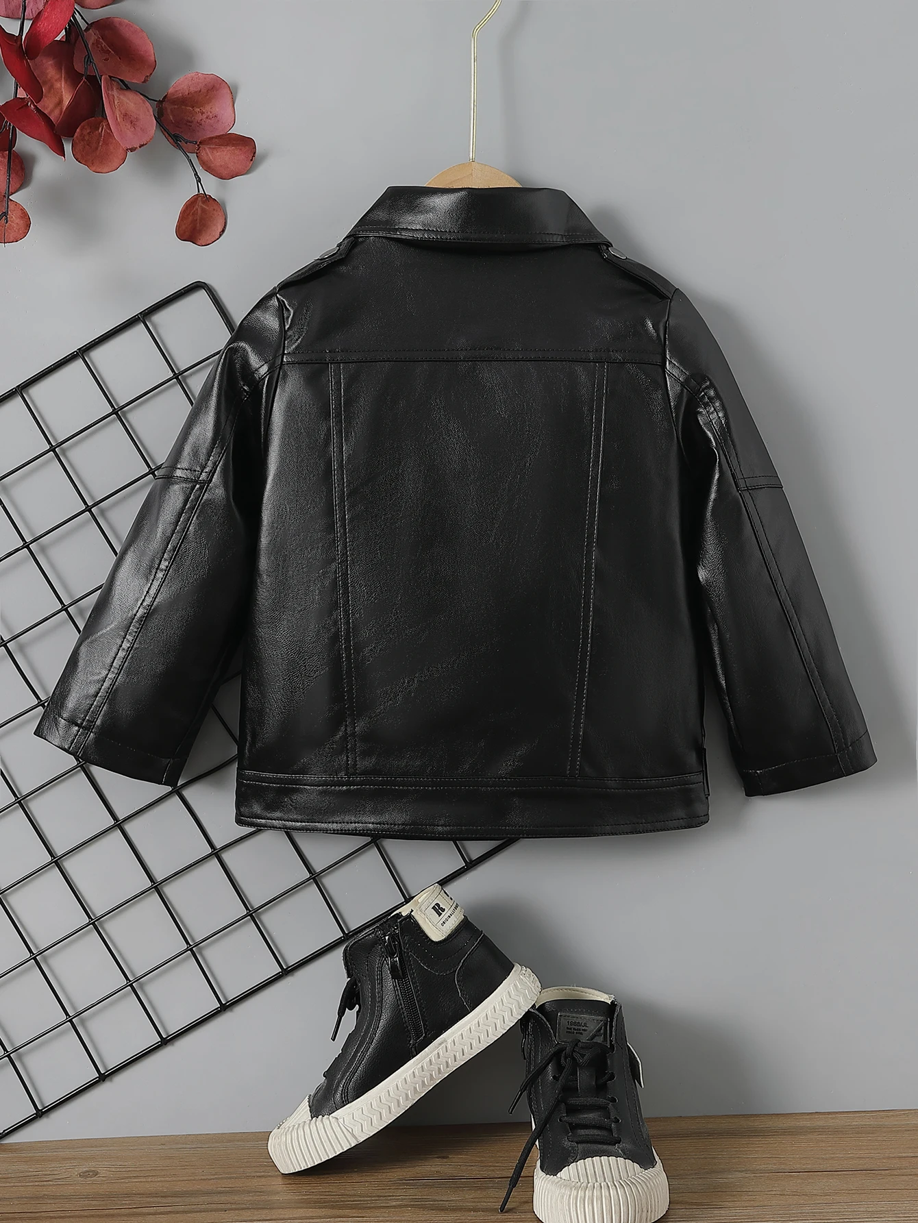 57323-5c37a3.jpg Leather Jacket Boys Casual Zip-Up Coat