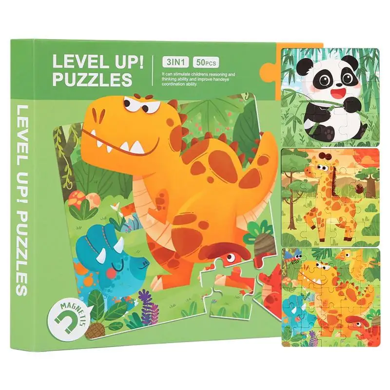 

Montessori Magnetic Puzzles Animal Activities Toy Creative Sturdy Lovely Thick Educational Magnetic Puzzle For Kid Preschool